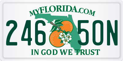 FL license plate 2465ON