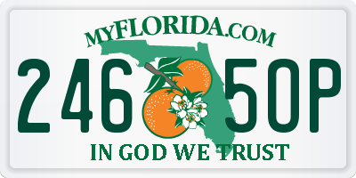 FL license plate 2465OP