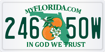 FL license plate 2465OW
