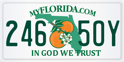 FL license plate 2465OY