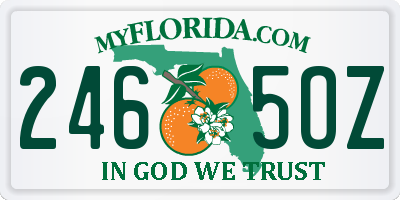 FL license plate 2465OZ