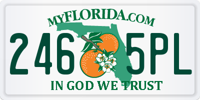 FL license plate 2465PL