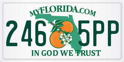 FL license plate 2465PP