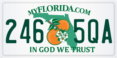 FL license plate 2465QA