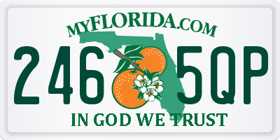 FL license plate 2465QP