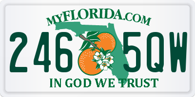FL license plate 2465QW