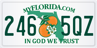FL license plate 2465QZ