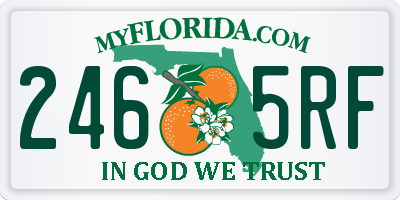 FL license plate 2465RF