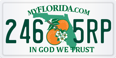 FL license plate 2465RP