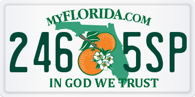 FL license plate 2465SP