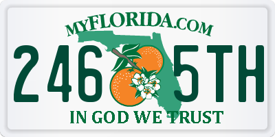 FL license plate 2465TH