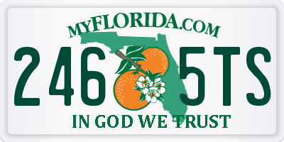 FL license plate 2465TS