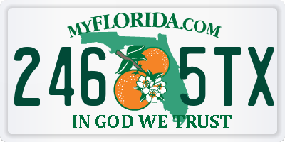 FL license plate 2465TX