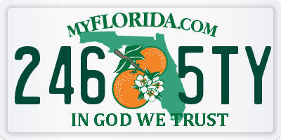 FL license plate 2465TY