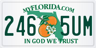 FL license plate 2465UM