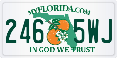FL license plate 2465WJ