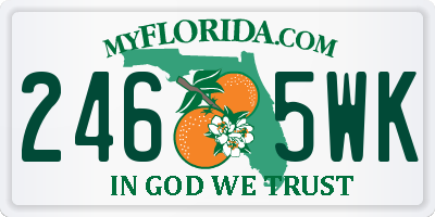 FL license plate 2465WK