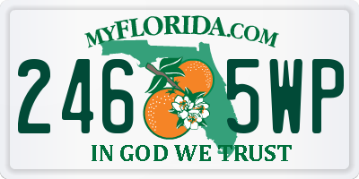 FL license plate 2465WP