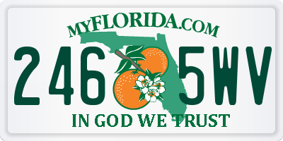 FL license plate 2465WV