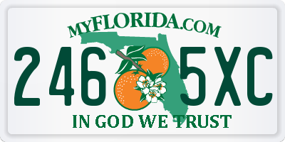 FL license plate 2465XC