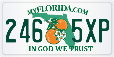 FL license plate 2465XP