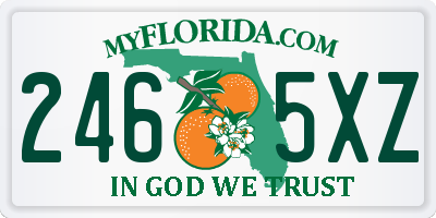 FL license plate 2465XZ