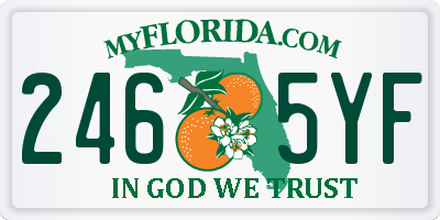 FL license plate 2465YF