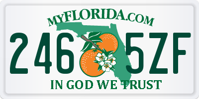 FL license plate 2465ZF