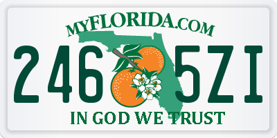 FL license plate 2465ZI
