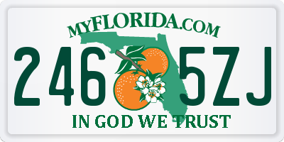 FL license plate 2465ZJ
