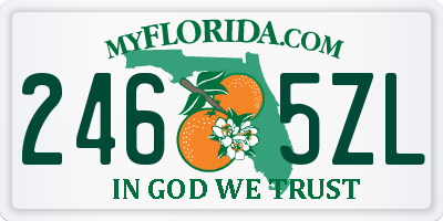 FL license plate 2465ZL