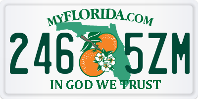 FL license plate 2465ZM