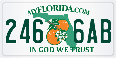 FL license plate 2466AB