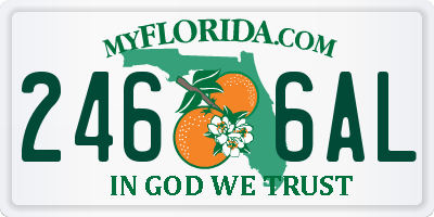 FL license plate 2466AL