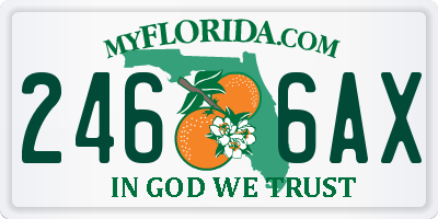 FL license plate 2466AX