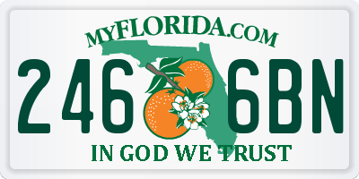 FL license plate 2466BN