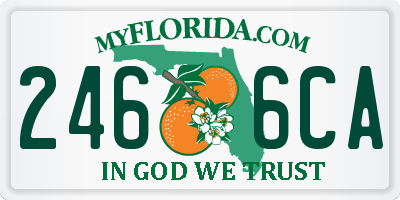 FL license plate 2466CA