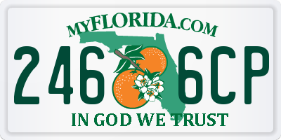 FL license plate 2466CP