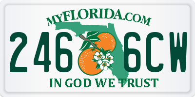 FL license plate 2466CW