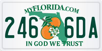 FL license plate 2466DA