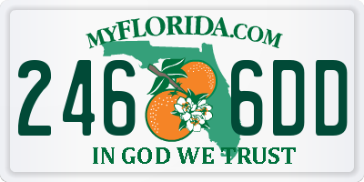FL license plate 2466DD