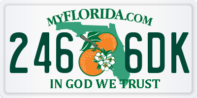 FL license plate 2466DK