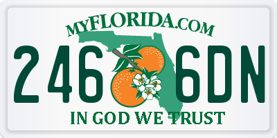 FL license plate 2466DN