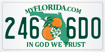FL license plate 2466DO