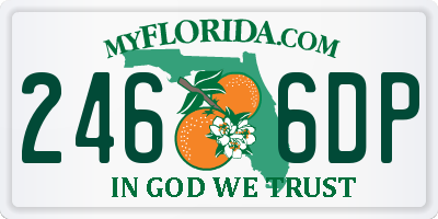 FL license plate 2466DP