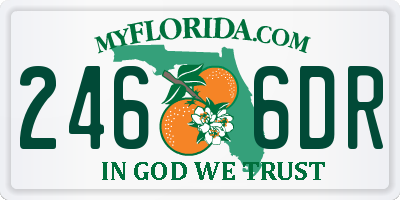 FL license plate 2466DR