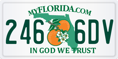 FL license plate 2466DV