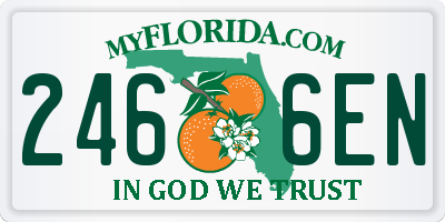 FL license plate 2466EN
