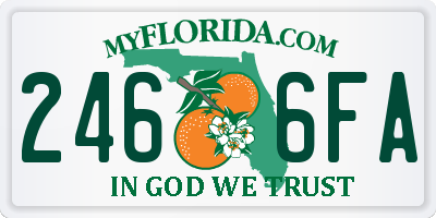 FL license plate 2466FA