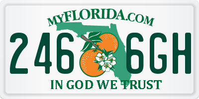 FL license plate 2466GH